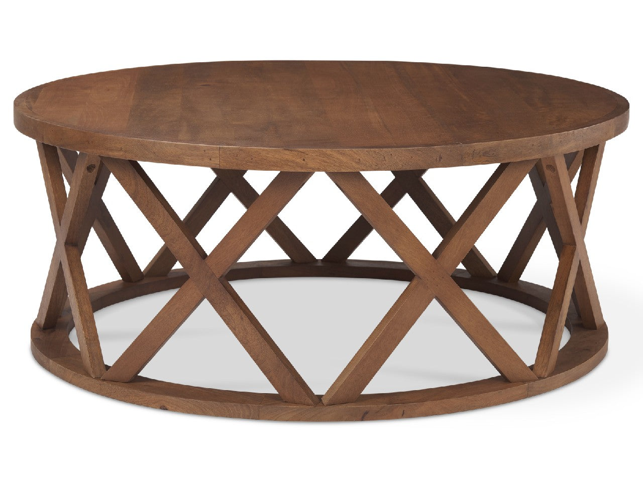 Forsey Brown Round Coffee Table - Showhome Furniture