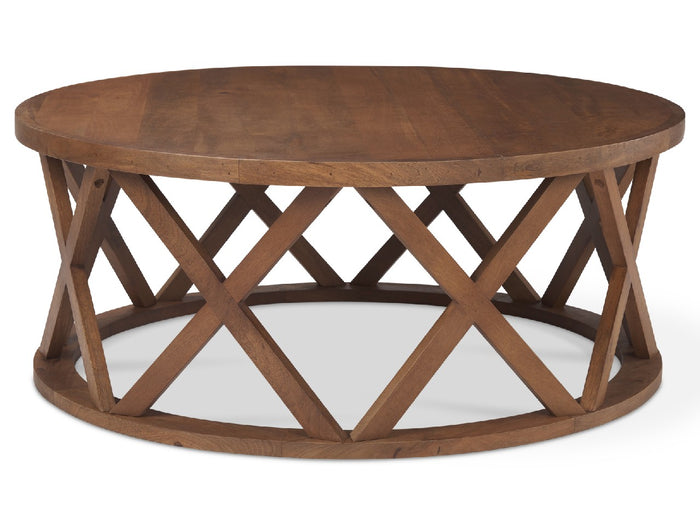 Forsey Brown Round Coffee Table | Calgary Furniture Store