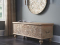 Fossil Storage Bench - Beige | Calgary Furniture Store