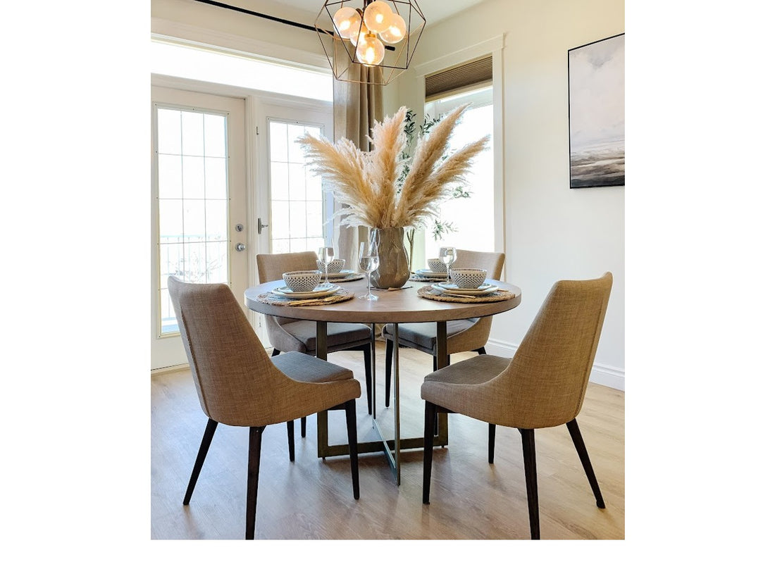 Rose Dining Chair - Beige | Calgary Furniture Store