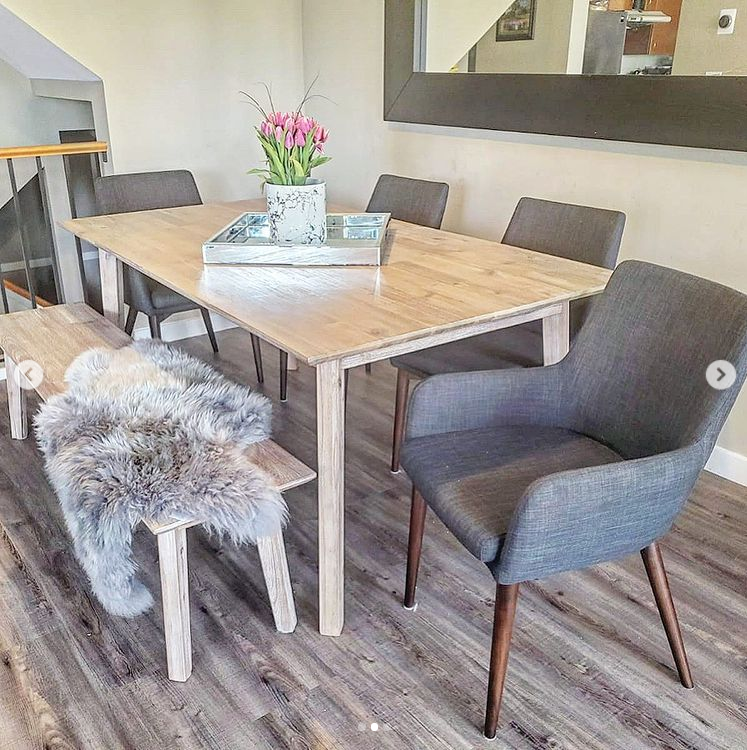 Ruth Modern Solid Wood Extension Dining Table | Calgary Furniture Store