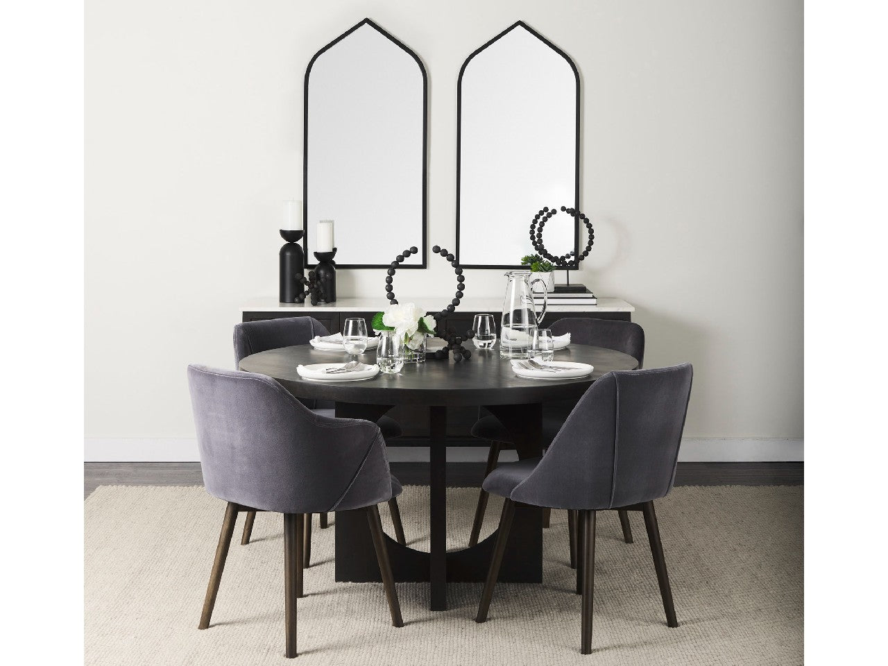 Giovanna Ogee Arch - Black | Calgary Furniture Store
