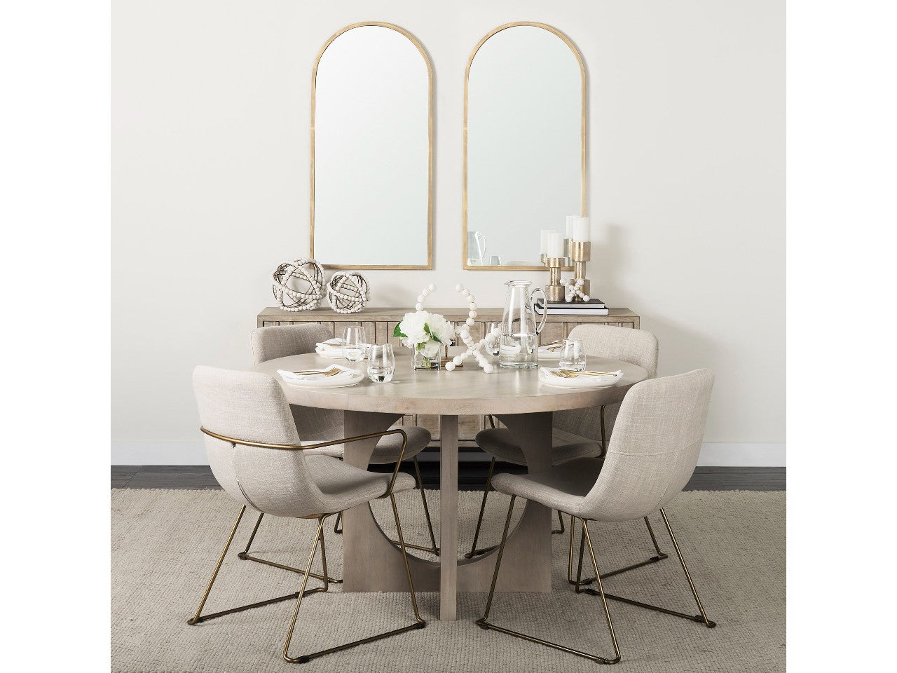 Giovanna Rounded Arch - Gold | Calgary Furniture Store