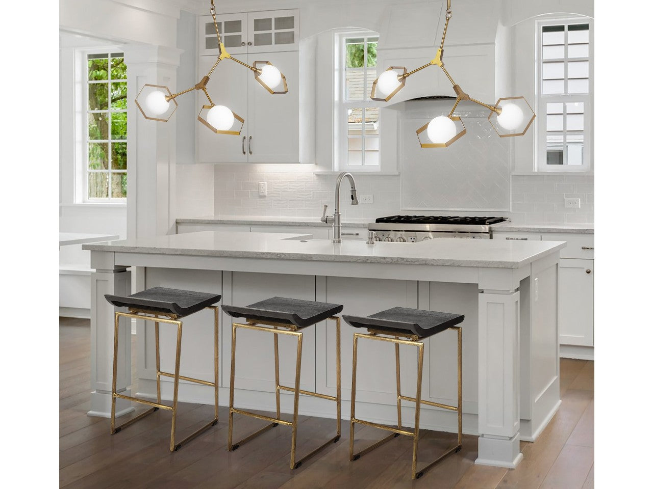 Givens Counter Stool - Brown | Calgary Furniture Store