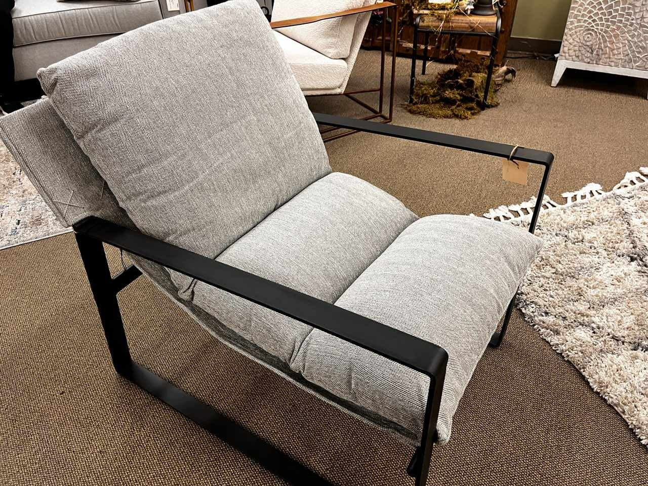 Guilia Frost Gray Accent Chair | Calgary Furniture Store