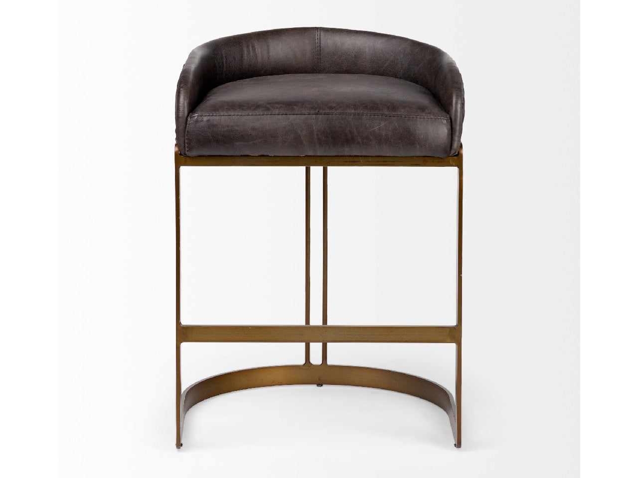 Hollyfield Leather Counter Stool - black | Calgary Furniture Store