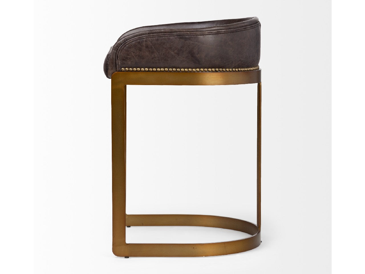Hollyfield Leather Counter Stool - black | Calgary Furniture Store