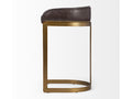Hollyfield Leather Bar Stool - black | Calgary Furniture Store