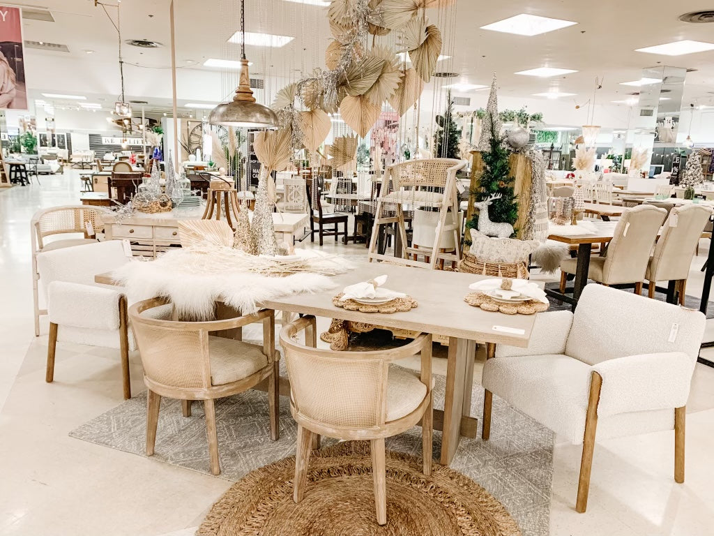 Aida Light Brown Wood Dining Table - Showhome Furniture