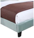 Amelia Complete Upholstered Bed - Light Blue | Calgary Furniture Store