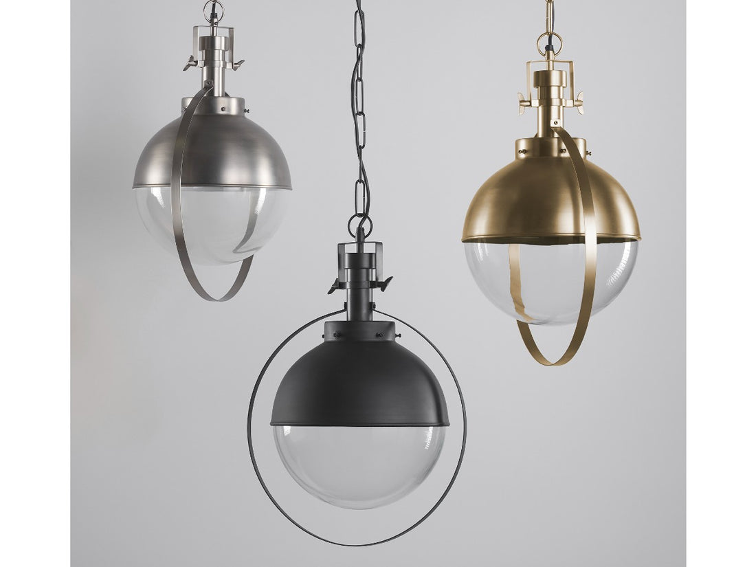 Leighton Pendant Light - Antique Nickel | Calgary Furniture Store