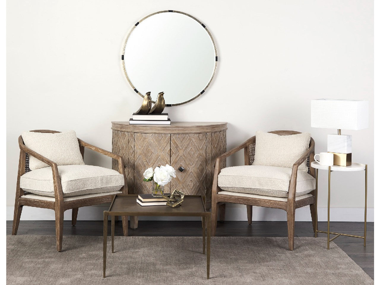 Lennon Demilune Accent Cabinets | Calgary Furniture Store
