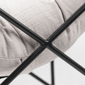 Leonidas Accent Chair-  Cream Fabric Wrap Black Metal Frame | Calgary's Furniture Store | Calgary Accent Chairs