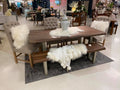 Riverside Dining Bench - Vinegar Matte U-Tube Metal Base | Calgary Furniture Store