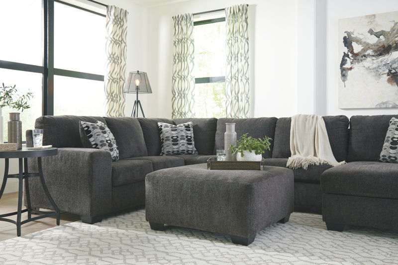 Ballinasloe Smoke Oversized Ottoman | Calgary Furniture Store