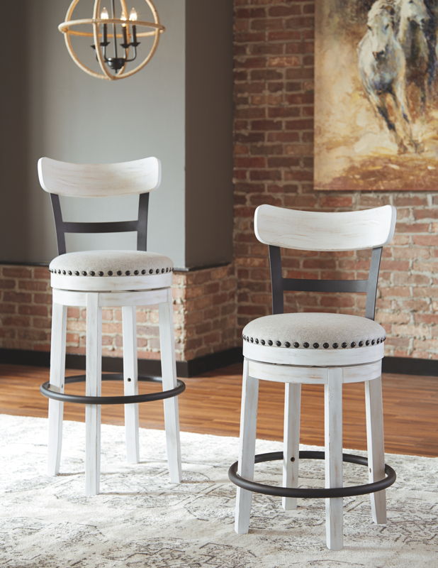 Valebeck White Bar Stool | Calgary Furniture Store