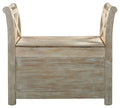 Fossil Whitewash Storage Bench | Calgary Furniture Store
