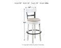 Valebeck White Bar Stool | Calgary Furniture Store