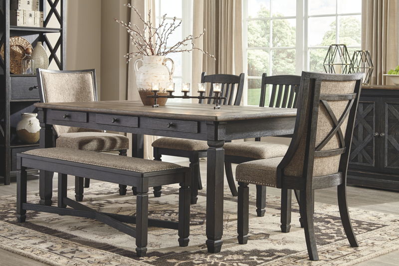 Tyler Dark Brown Dining Table | Calgary Furniture Store
