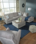 Altari Light Gray Ottoman | Calgary Furniture Store