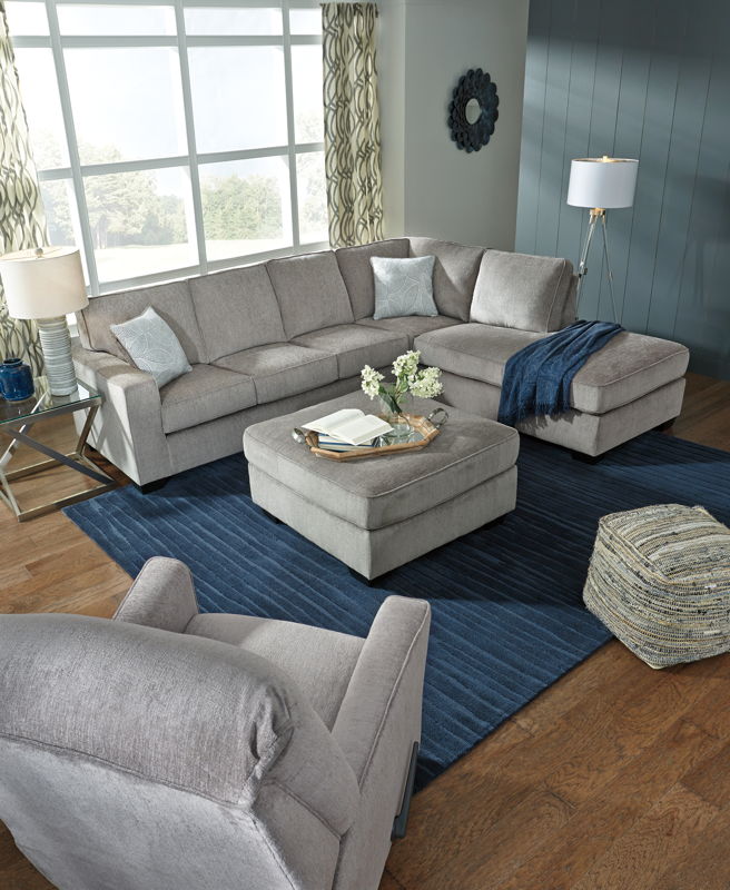 Altari Light Gray Ottoman | Calgary Furniture Store