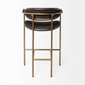 Parker Brown Faux Leather Seat Gold Metal Counter Stool | Calgary's Furniture Store | Calgary Counter Stool