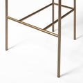 Parker Brown Faux Leather Seat Gold Metal Counter Stool | Calgary's Furniture Store | Calgary Counter Stool