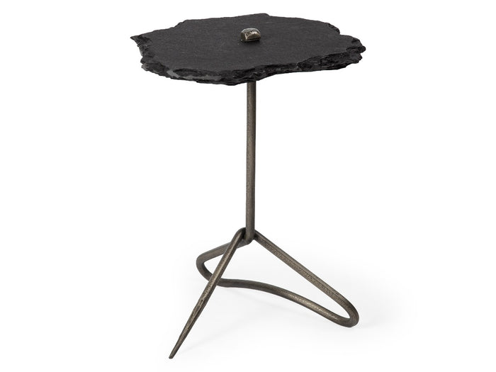 Pinera Accent Table - Black Slate | Calgary Furniture Store