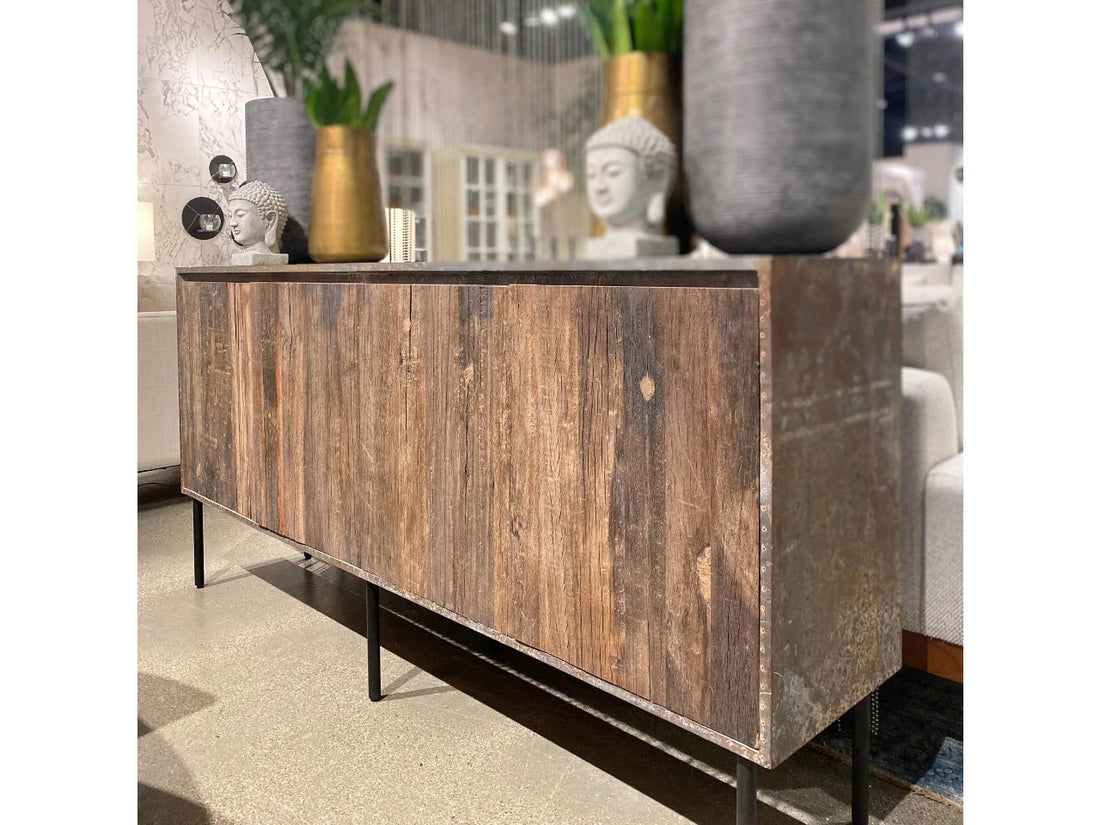 Reclaimed Four Door Sideboard | Calgary Furniture Store