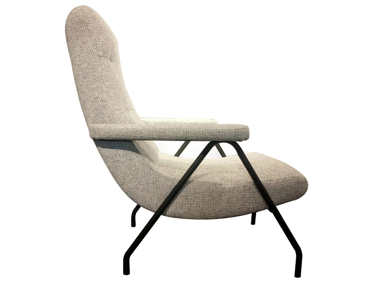 Retro Lounge Gray Accent Chair | Calgary Furniture Store