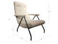 Retro Lounge Gray Accent Chair | Calgary Furniture Store