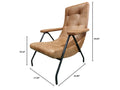 Retro Lounge Tan Accent Chair | Calgary Furniture Store