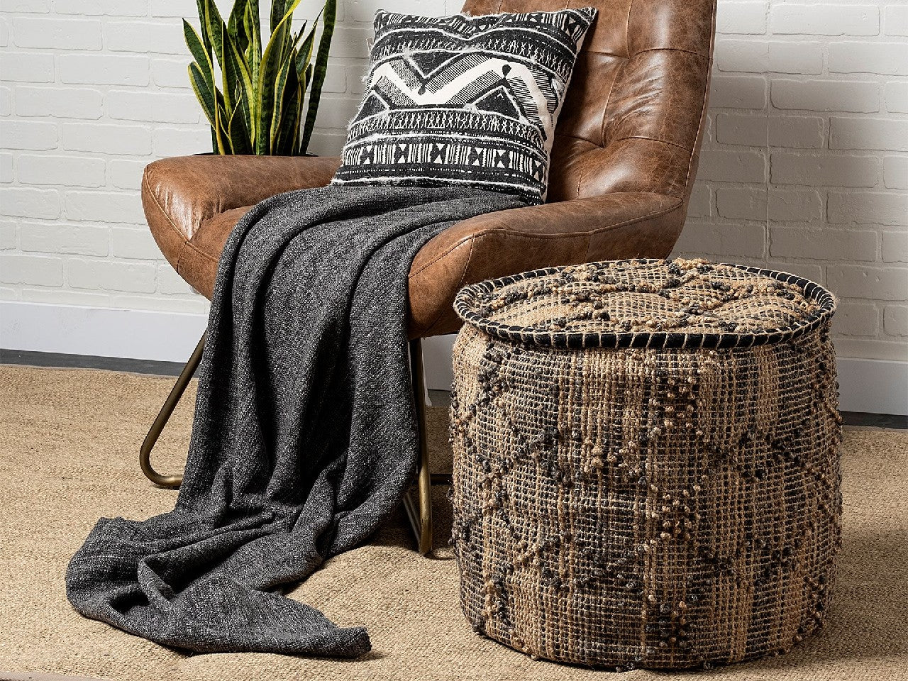 Riley Pouf | Calgary Furniture Store
