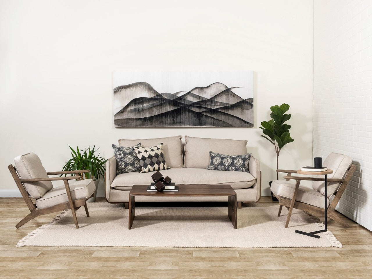 Roy Three Seater Sofa - 84" Biege | Calgary Furniture Store