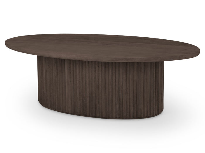 Terra Oval Coffee Table - Dark Brown | Calgary Furniture Store