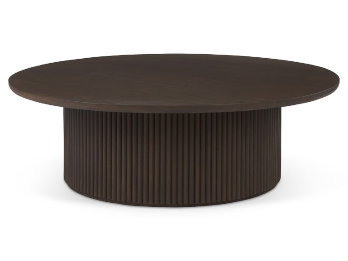 Terra Round Coffee Table - Dark Brown | Calgary Furniture Store