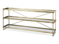 Trey Console Table- Gold Metal Glass | Calgary Furniture Store