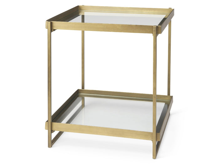 Trey Accent Table - Gold | Calgary Furniture Store