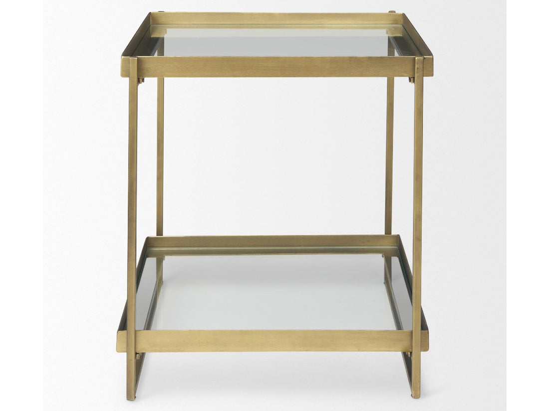 Trey Accent Table - Gold | Calgary Furniture Store