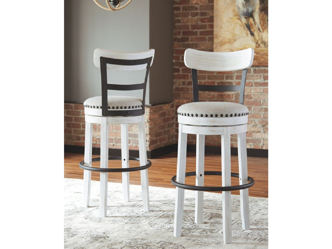 Valebeck White Bar Stool | Calgary Furniture Store