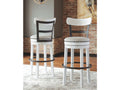 Valebeck White Bar Stool | Calgary Furniture Store