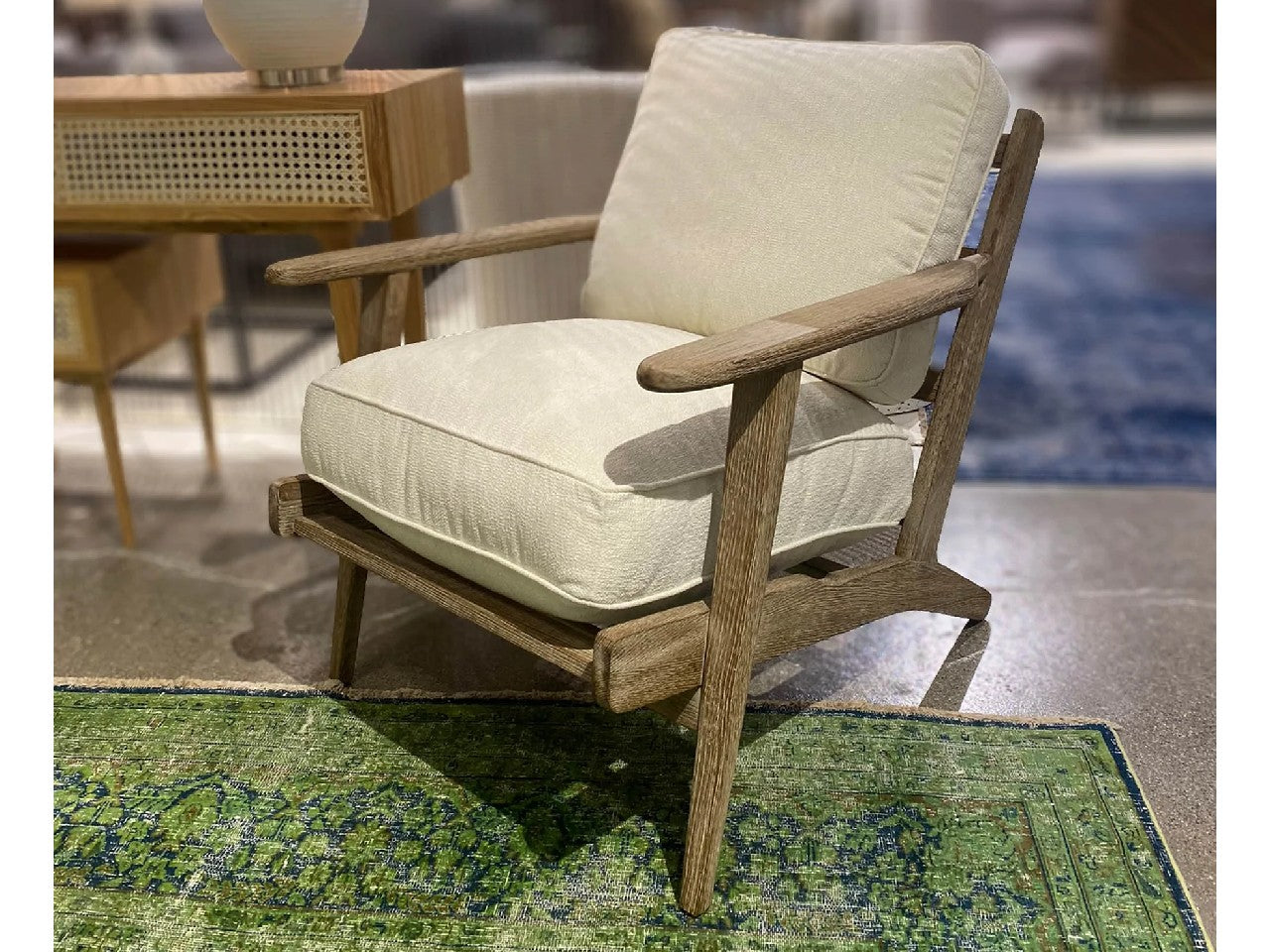 Yale Arm Chair - Performance White | Calgary Furniture Store